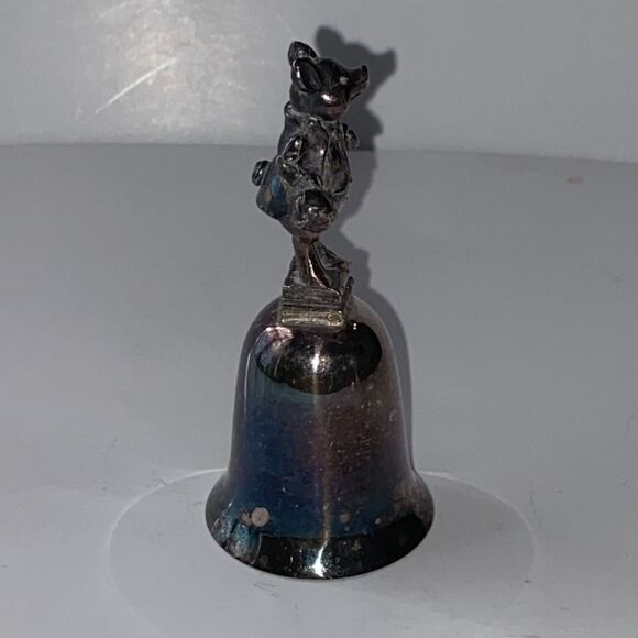 New England Collectors Society Bell Beatrix Potter Pigling Bland Silver Plate - Picture 7 of 9
